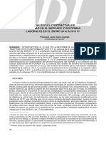 Modalidades Contractuales, Dualidad en El Mercado Y Reformas Laborales en El Bienio 2010 A 2012 (I)