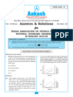 NSEB 2019-20 (24 Nov 2019) - Biology - Ans & Sol - Revised