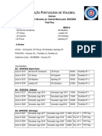 Sorteio Fase Final de Cadetes 2023 - 24