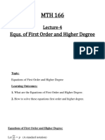 Lecture 4equations Od First Order and Higher Degree