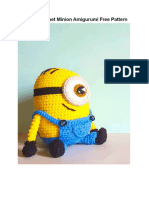 Sitting Crochet Minion Amigurumi Free Pattern