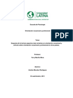 Articulo de Orientacion Vocacional y Esquema de La