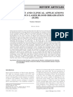 Review Articles Development and Clinical Applications of Intravenous Laser Blood Irradiation (ILBI)