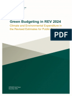 Green Budgeting in REV 2024: Climate and Environmental Expenditure in The Revised Estimates For Public Services