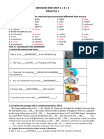 Revision For Unit 1 + 2 + 3