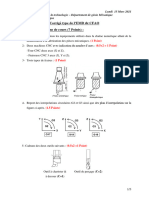 Solution-Examen1 Conception Fabrication Assistée Par Ordinateur CFAO