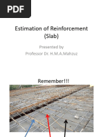 Lab - 2, Estimation of Reinforcement (Slab)