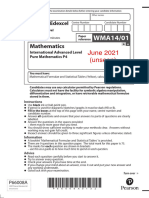 Edexcel IAL June 2021 P4 (Mr. Yousef Ahmed)