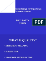 Quality Training DR Utsuk Datta