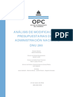 Analisis de Modificaciones Presupuestarias de La Administracion Nacional Dnu 280 Marzo 2024