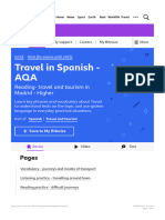 Reading - Travel and Tourism in Madrid - Higher - Travel in Spanish - AQA - GCSE