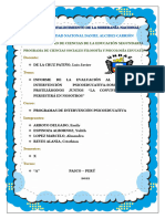 Informe de La Evaluación Al Progama de Intervención