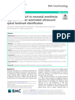 A Novel Approach To Neuraxial Anesthesia Application of An Automaed Ultrasound Spinal Landmark Identification