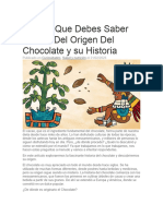 Todo Lo Que Debes Saber Acerca Del Origen Del Chocolate y Su Historia