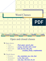 Word Classes