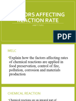 Factors Affecting Reaction Rate