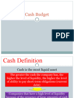 Cash Budget