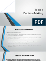 Topic 9 Decision Making