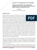 A Detailed Study of The Impact of Employee Engagement On Performance and Satisfaction Level of Employees at Bajaj Allianz PVT Ltd. Alisha Zaidi