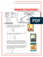 Determinantes y Adjetivos para Cuarto de Secundaria