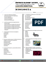 Examen Biologia 6to Prim.