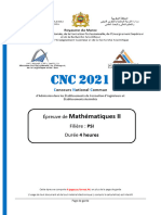 Concours National Marocain (CNM) 2021 PSI Mathématiques 2 Ea