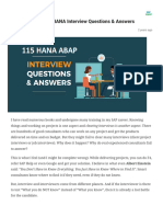 Practical SAP HANA ABAP Interview Q&A