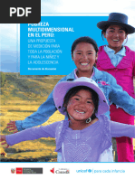 Pobreza Multidimensional en El Perú UNICEF MIDIS