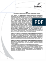 Tratamento de Dados Pessoais Pelo Senac - Departamento Nacional