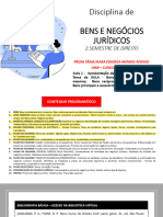 Aula 01 Disciplina de Bens e Negócios Jurídicos 2.semestre