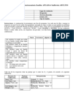 Cuestionario para Evaluación Del Funcionamiento Familiar APGAR