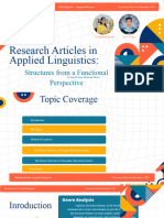 Research Articles in Applied Linguistics