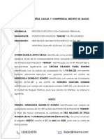 Demanda Ejecutiva Con Garantia Personal en Contra de Hermlinda Quimbayo OK