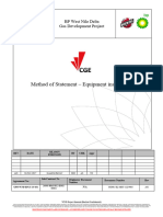 Method of Statement - Equipment Installation: BP West Nile Delta Gas Development Project