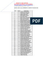 HMC 2017-18 I BHMS Admission List of Students