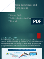 Unit 6 Spectroscopy Techniques and Applications