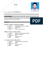 CV Format Nur Islam