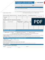 Yesbank Re Designation Request Form Resident To Non Savings Nro