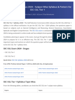 SSC CGL Syllabus