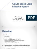 BDS - A BDD Based Logic Optimization System: Presented by Nitin Prakash (ECE 667, Spring 2011)