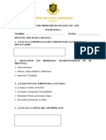 Examen 4to de Sociales 3 Er Trimestre