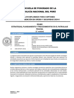 Silabo Estrategias, Planeamiento y Procedimientos en El Patrullaje Policial - 2024-Ii