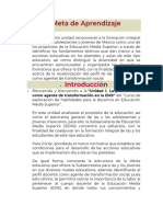 Unidad 1 La y El Docente Como Agente de Tansfomacion en La Ems (Todo El Contenido de Las Cuatro Lecciones)