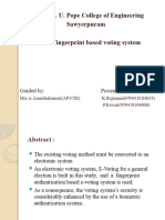 Fingerprint Based Voting System