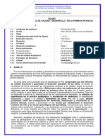 Silabo Interaccion de Calidad y Desarrollo en La Primera Infancia I Prof. Ema