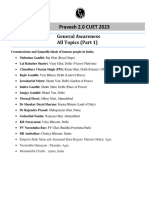 General Awareness - Extra Notes - PDF Only - (Pravesh 2.0)