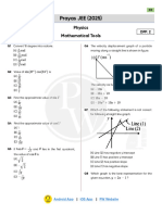 Prayas JEE (2025) : Physics Mathematical Tools