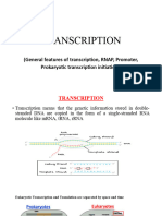 Transcription Prokaryotes (RNAP, Promoter, Transcription Initiation