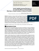 Building of Social Capital Among Workers in Project Teams and Its Effect On Knowledge Sharing