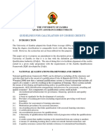 Guidelines For Calculation of Course Credits - 0